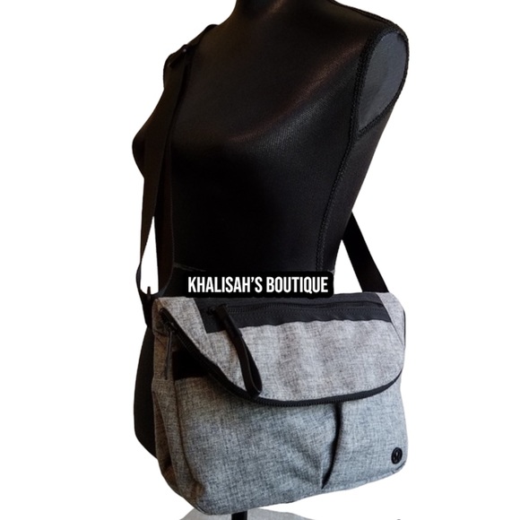 New!!! Very Rare & Authentic Lululemon Festival II Bag HEATHERED BLACK/Gray - Picture 3 of 16